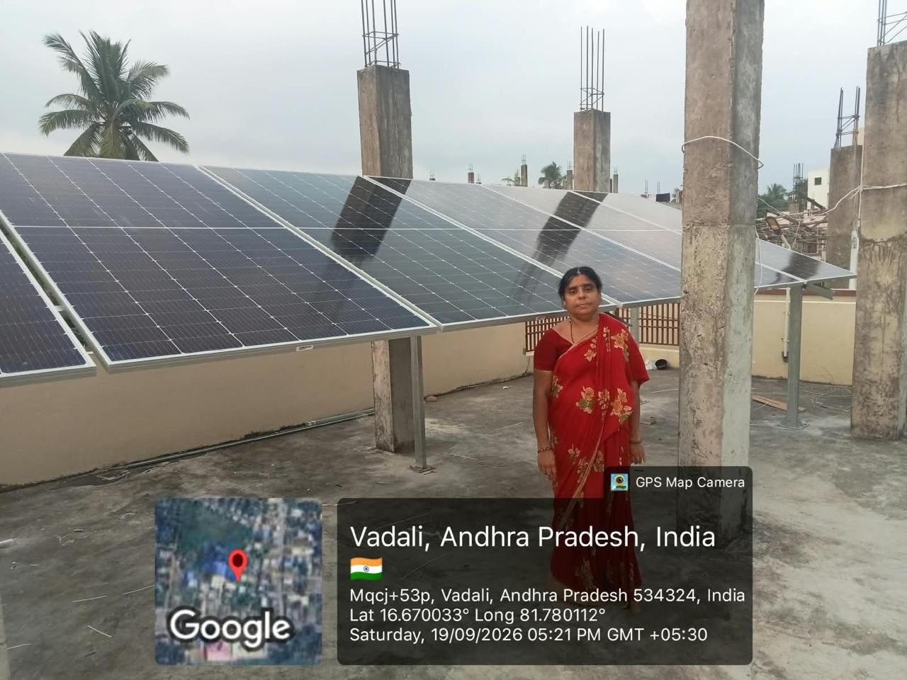 3 kW Rooftop Solar Installation in Vadali